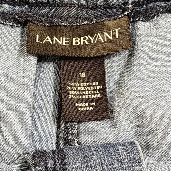 Lane Bryant belted waist denim elastic waist shorts plus size 18 - Picture 3 of 6